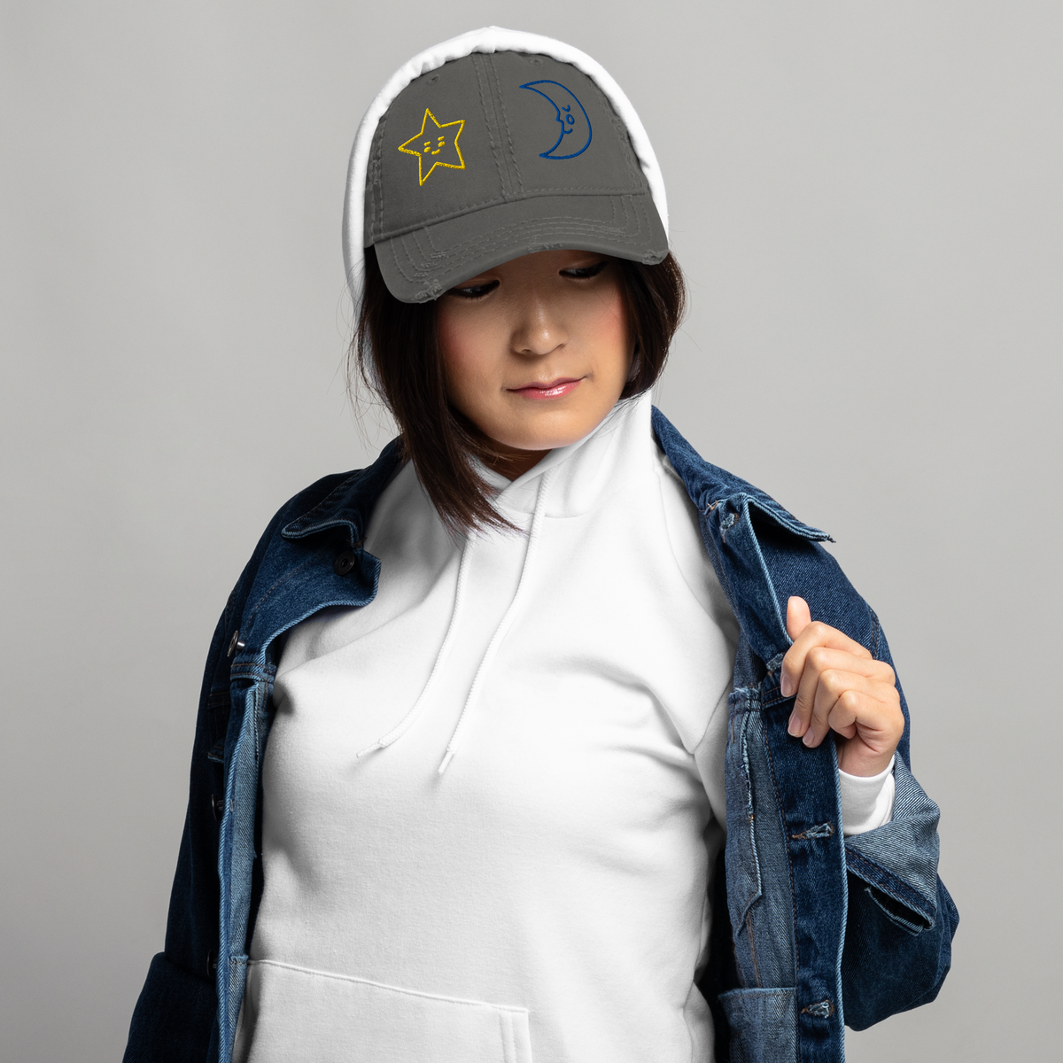 Star & Moon Distressed Dad Hat product image 3