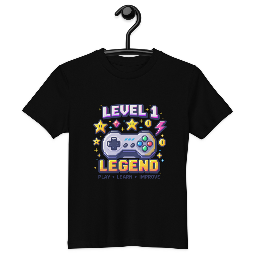 Level 1 Legend Organic Cotton Kids T-Shirt | SideQuest