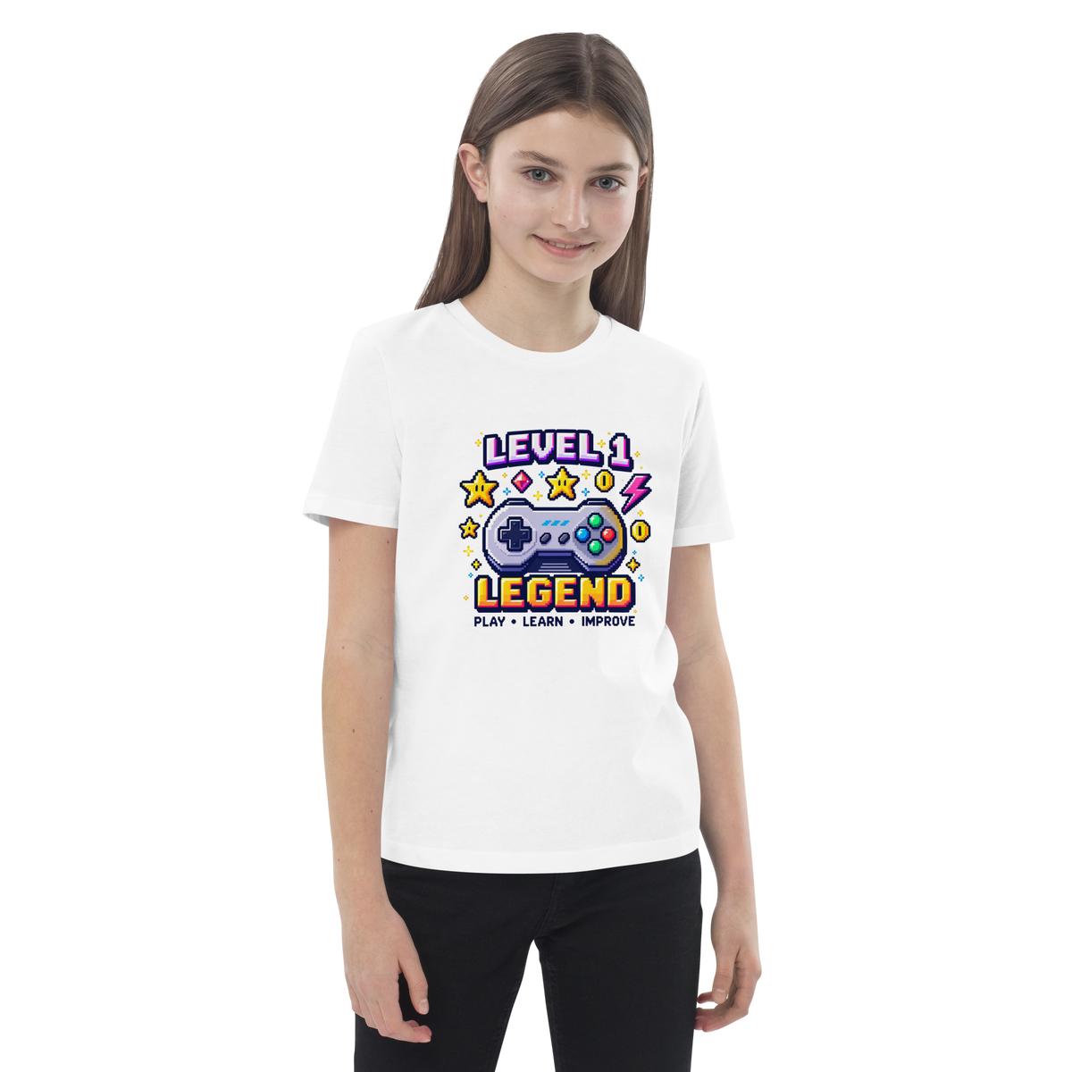 Level 1 Legend Organic Cotton Kids T-Shirt | SideQuest