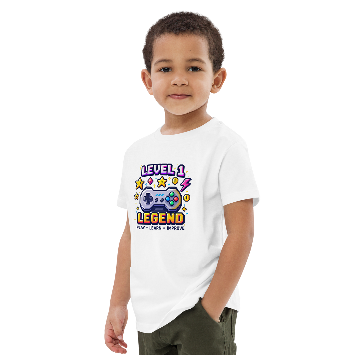 Level 1 Legend Organic Cotton Kids T-Shirt | SideQuest