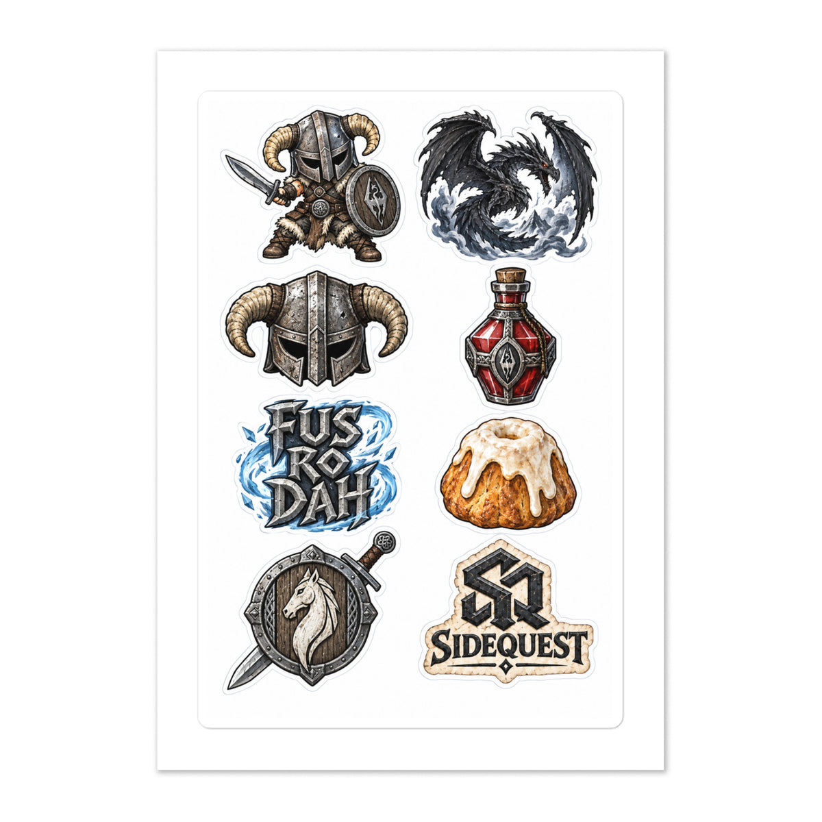 Skyrim Adventure Sticker Sheet product image