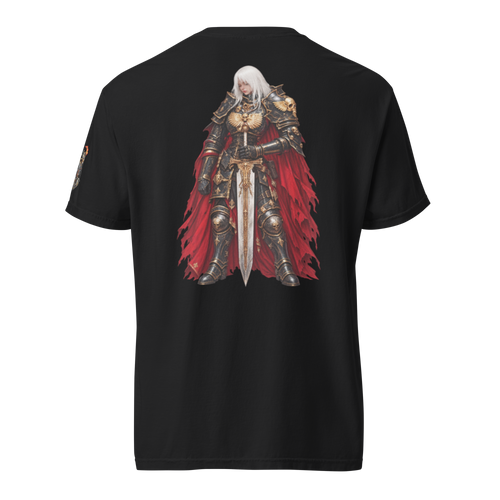 Adeptas Sororitas Heavyweight T-Shirt in Black — back view