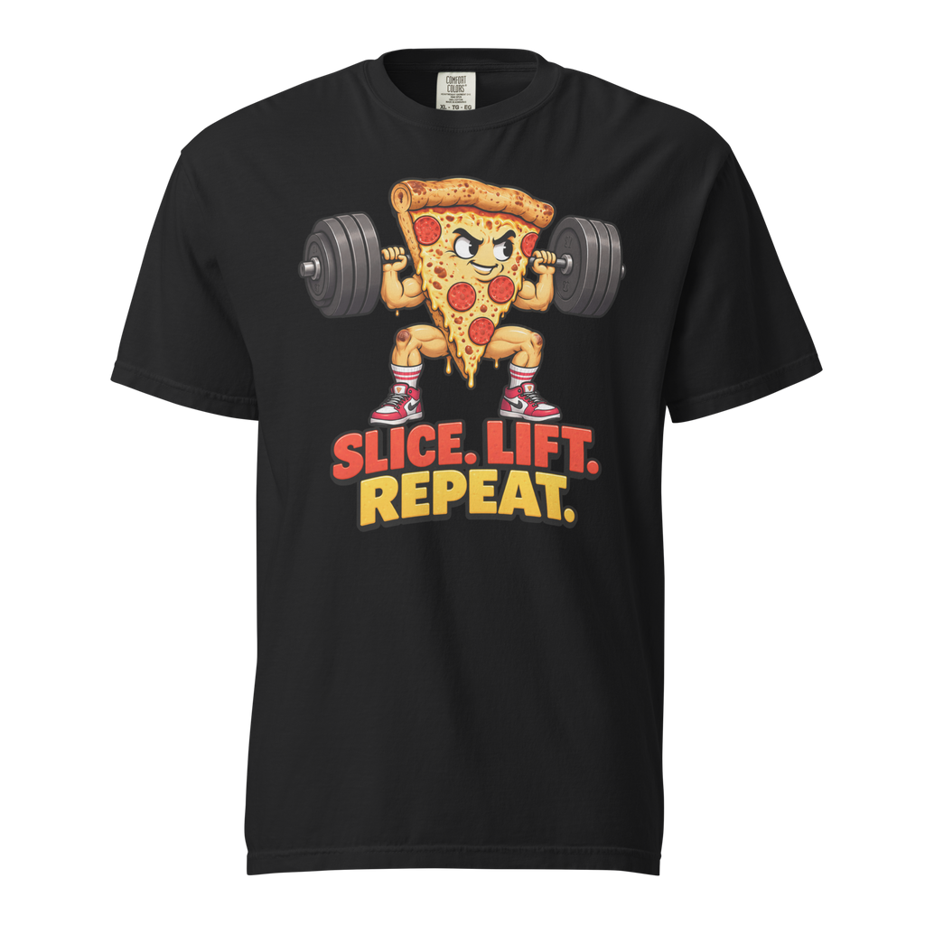 Slice. Lift. Repeat. Heavyweight T-Shirt product image 3
