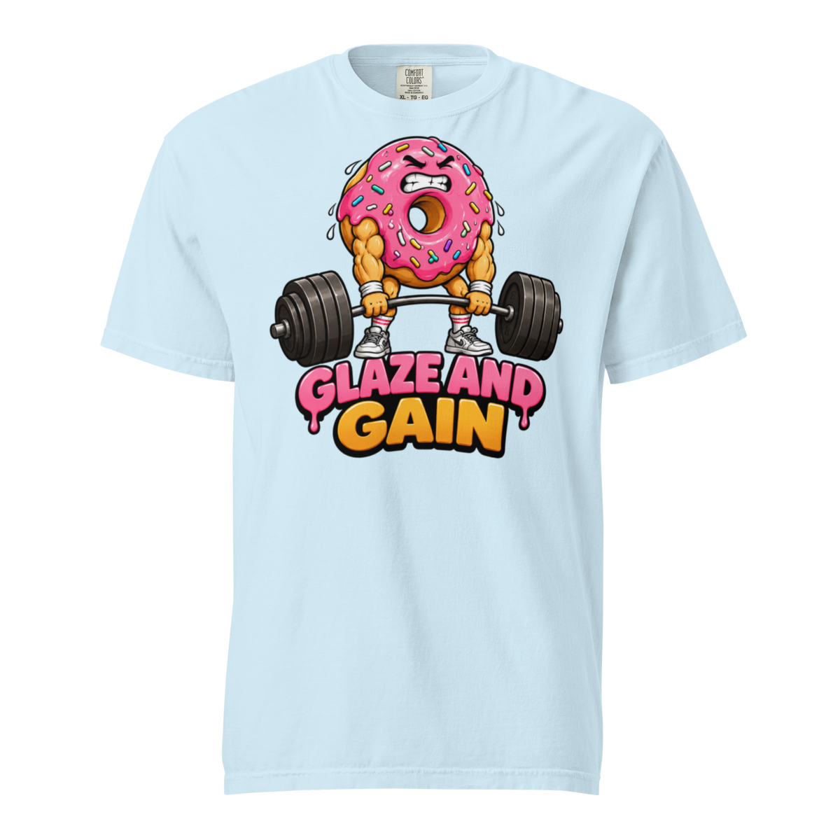 Glaze and Gain Heavyweight T-Shirt chambray front view