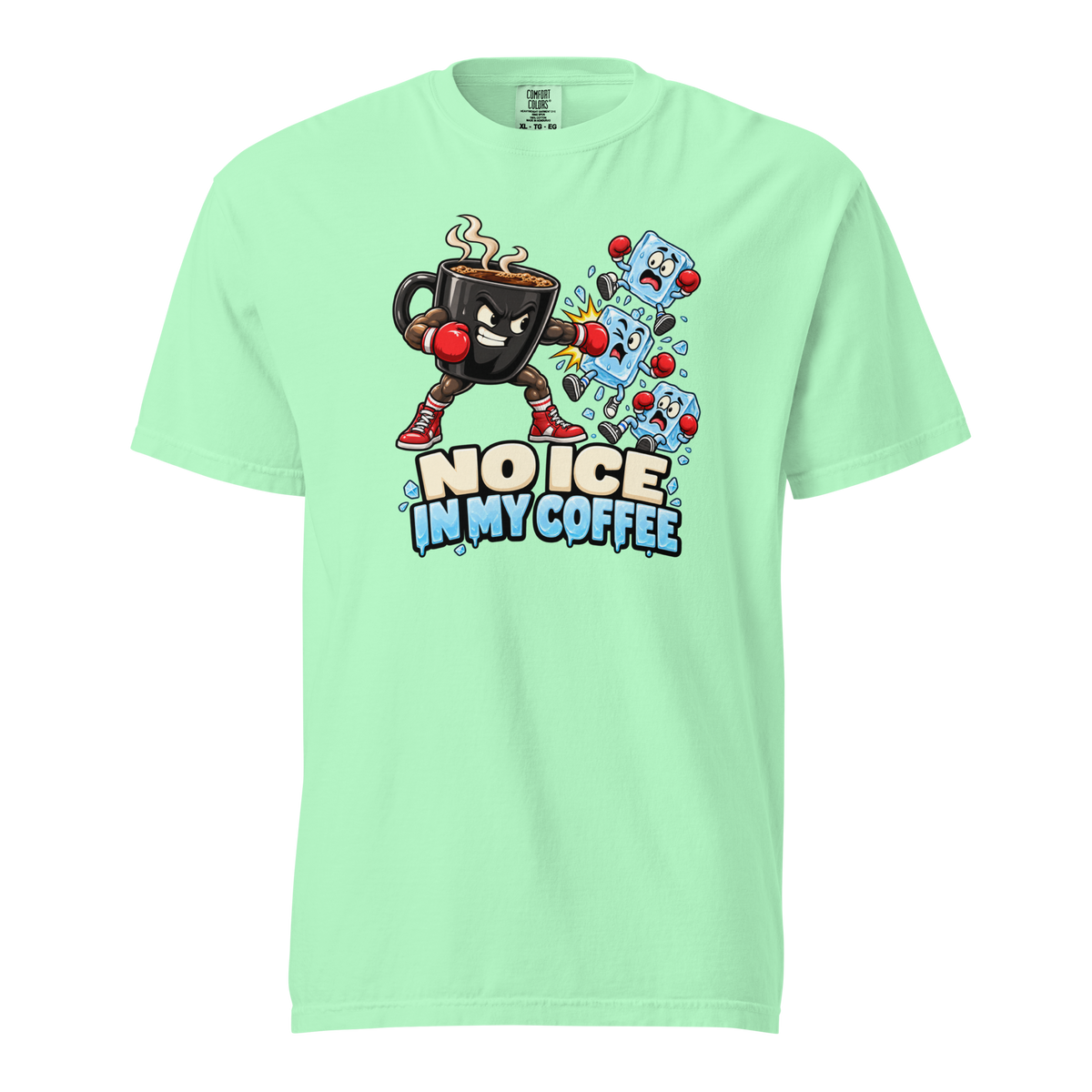 No Ice in My Coffee Heavyweight T-Shirt island reef front view