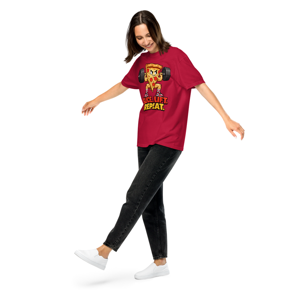 Slice. Lift. Repeat. Heavyweight T-Shirt product image 1