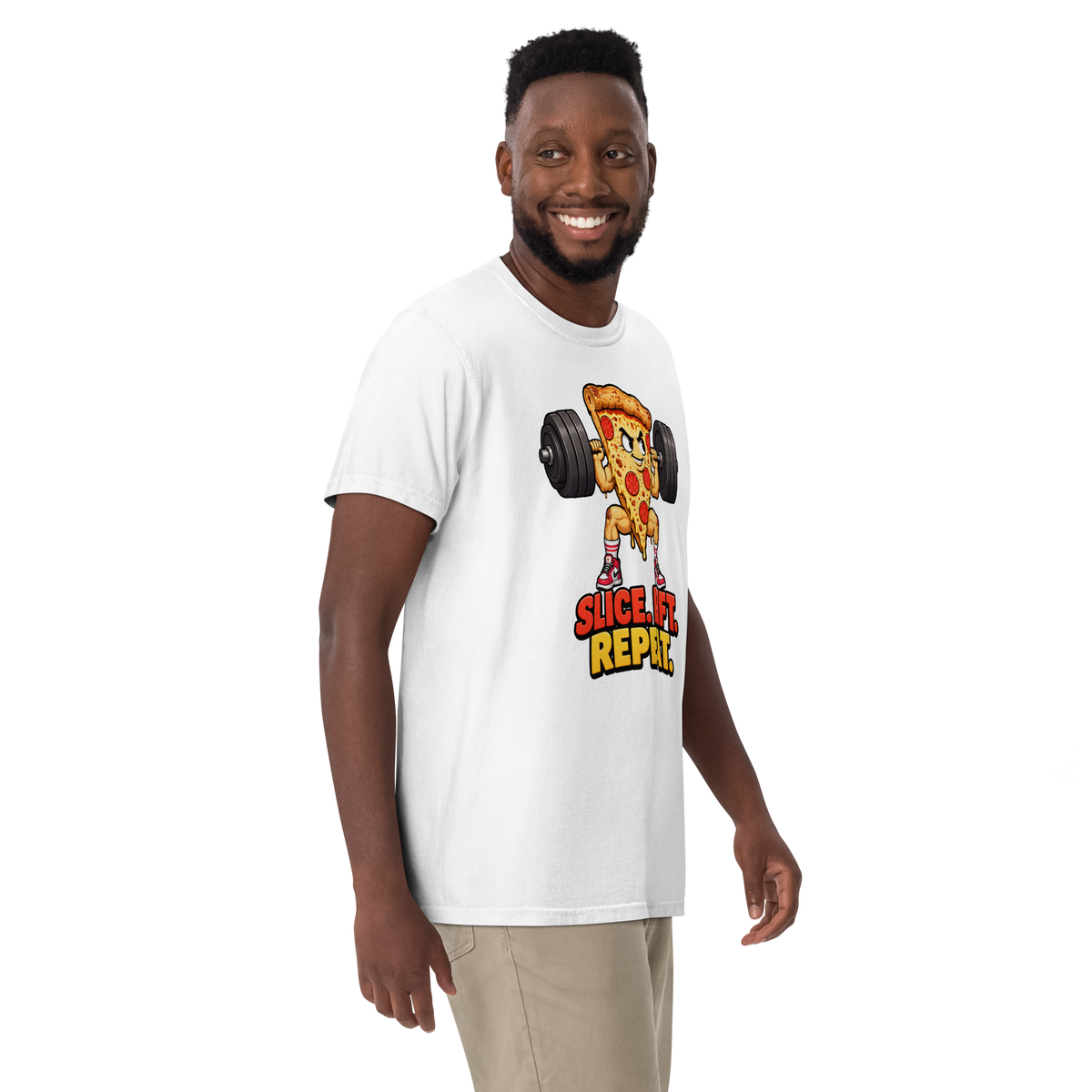 Slice. Lift. Repeat. Heavyweight T-Shirt product image 2