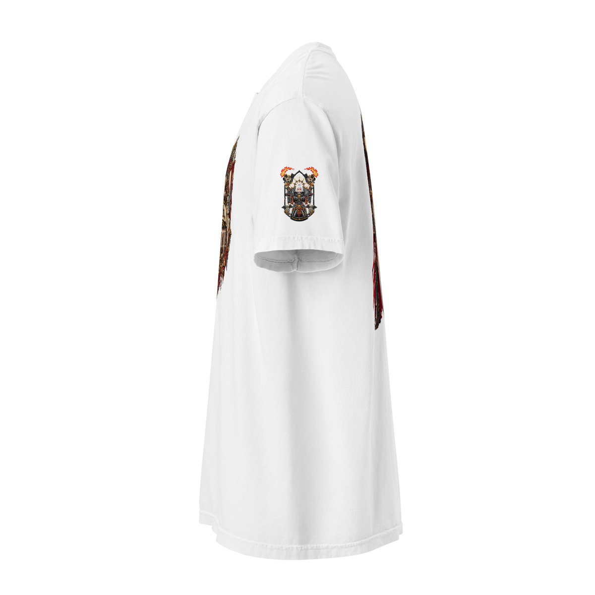 Adeptas Sororitas Heavyweight T-Shirt in White — left side view