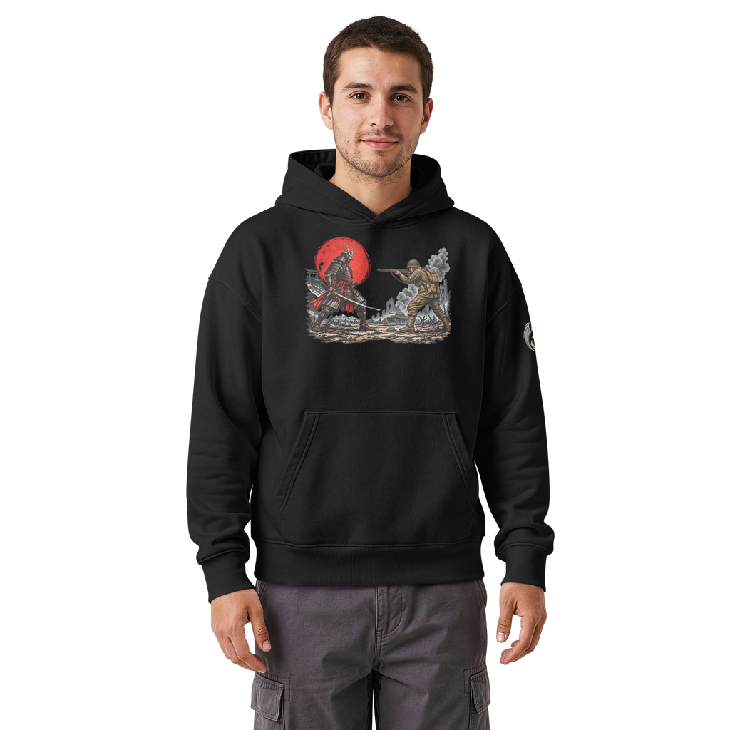 Honor Meets Firepower Relaxed Hoodie product image 2