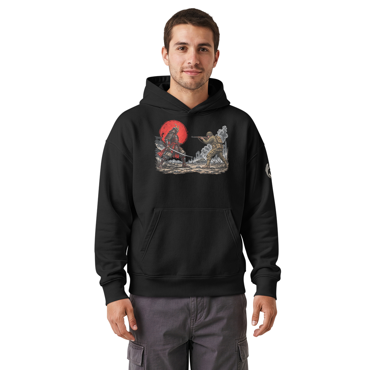 Honor Meets Firepower Relaxed Hoodie product image 2