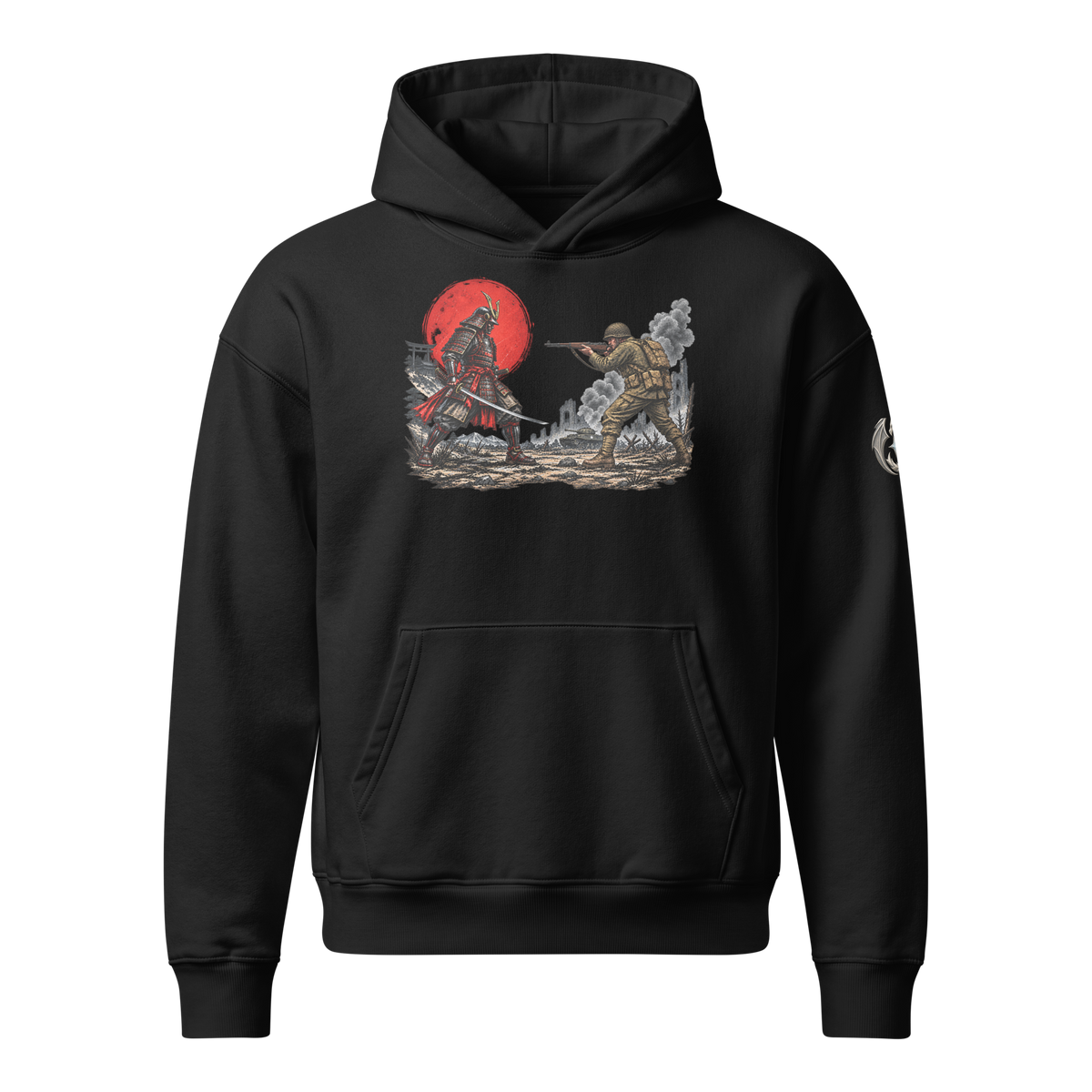 Honor Meets Firepower Relaxed Hoodie product image 1