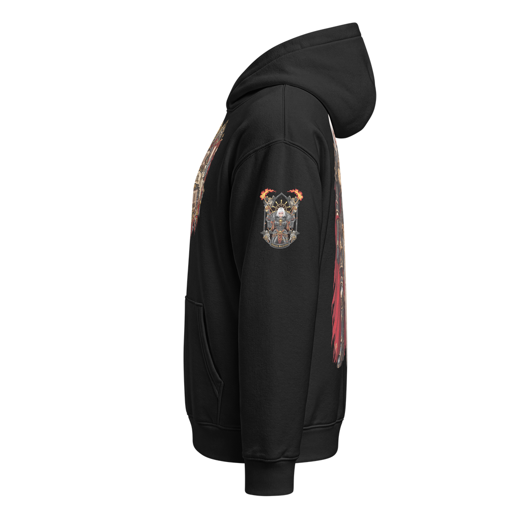 Adeptas Sororitas Relaxed Hoodie in Black — left side view